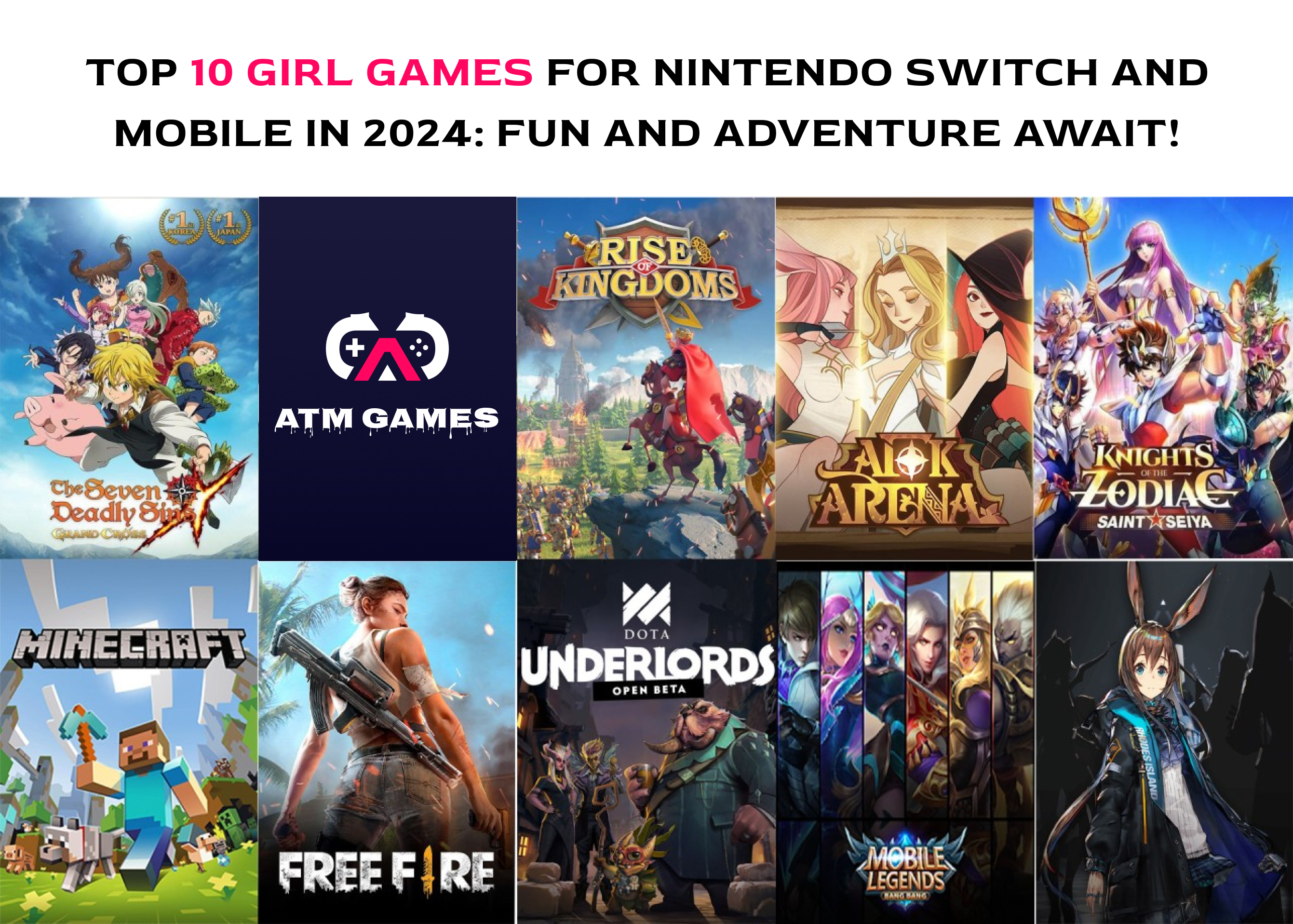 Top 10 Girl Games for Nintendo Switch and Mobile in 2024: Fun and Adventure Await ATM HTML GAMES